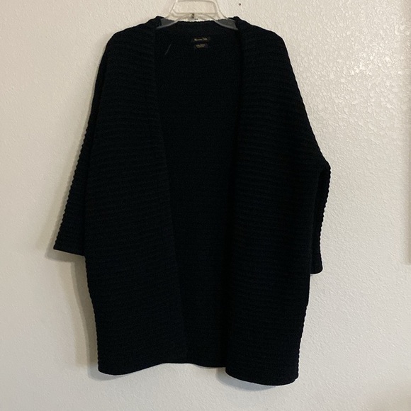 Massimo Dutti Women’s Black Alpaca Wool Blend  Long Cardigan Size S - Picture 1 of 9